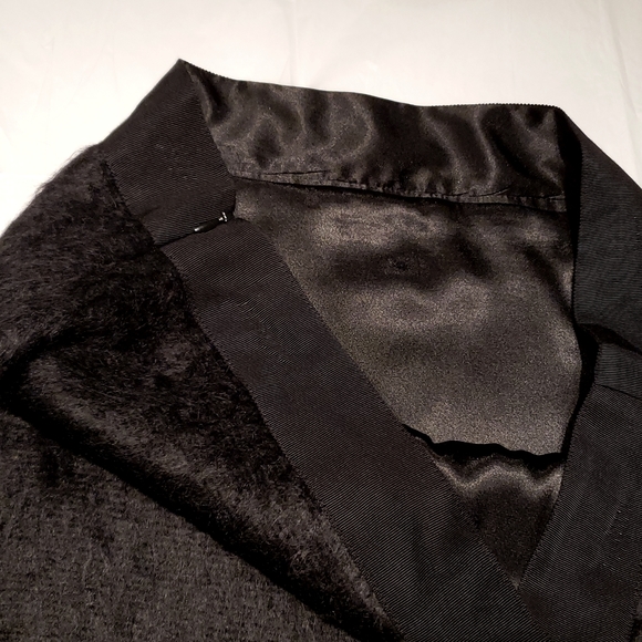 MILLY of New York New Mini Skirt Ribbon Waist Trim Wool Mohair BLACK Women's 10 - Picture 4 of 12